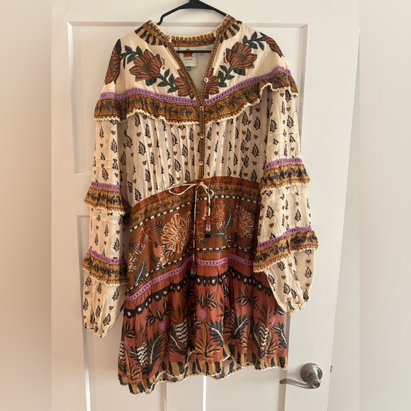 Farm Rio Anika Botanical Ruffled Mini Dress - Picture 3 of 7